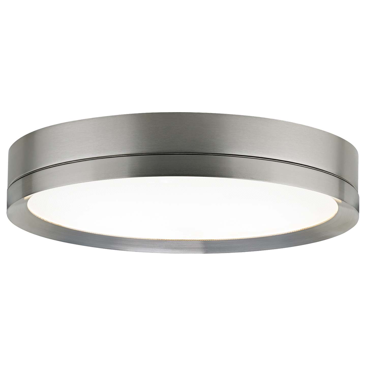 Finch Round Flush Mount Round satin nickel 3000K 80 CRI led 3000k 80 cri 277v