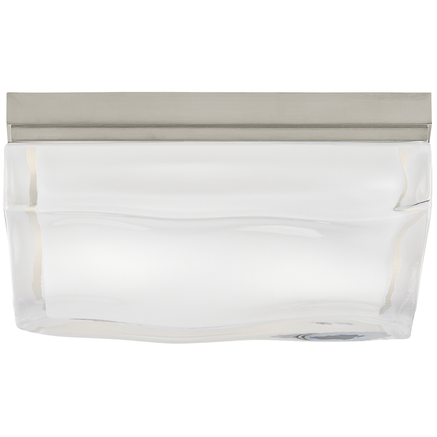 Fluid Square Large Flush Mount Large Satin Nickel 3000K 100 CRI incandescent 120v (t20)