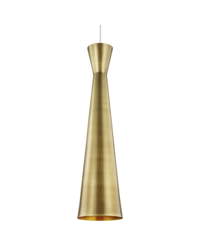 Windsor Pendant Kable Lite Plated Brass satin nickel 3000K 90 CRI no lamp 