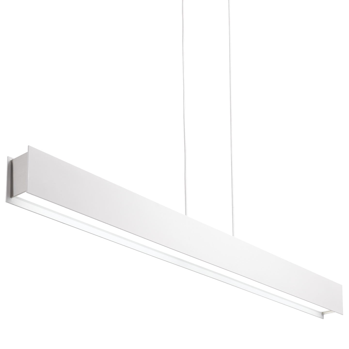 Vandor Linear Suspension White Rubberized satin nickel 3000K 90 CRI integrated led 90 cri 3000k 120v