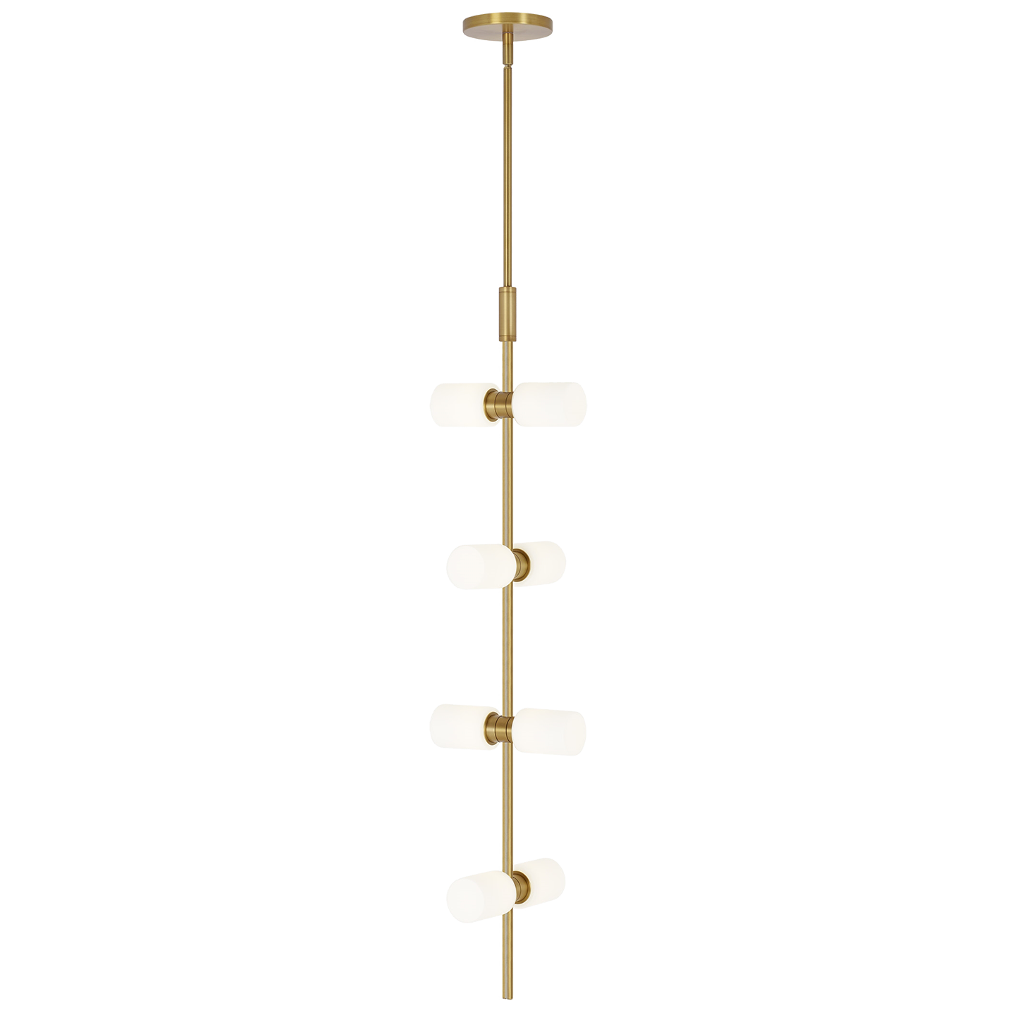 ModernRail Pendant Glass Cylinders aged brass 3000K 90 CRI 24v surface canopy