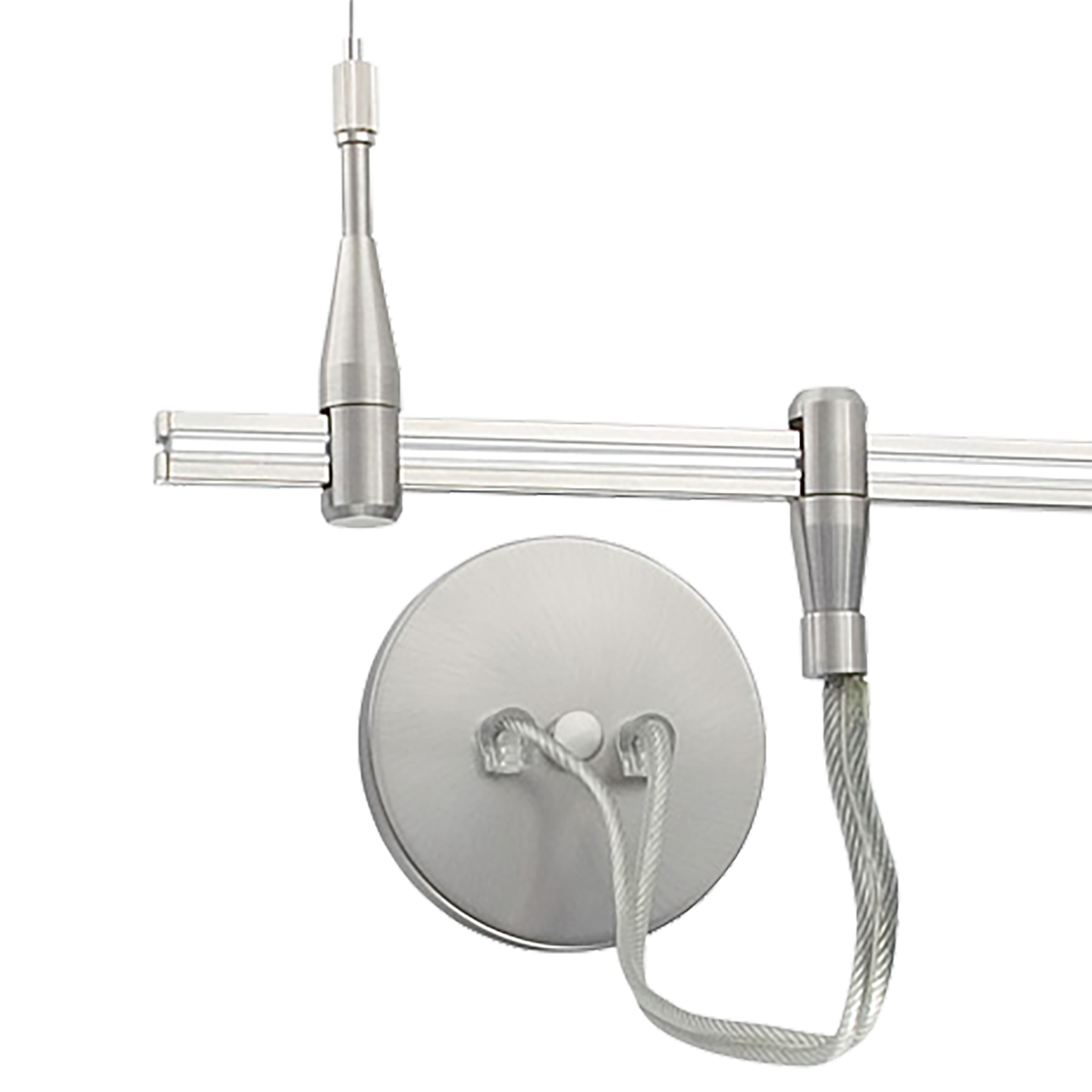 MonoRail Center Power Feed Single-Feed 4" Round Center Power Feed aged brass 