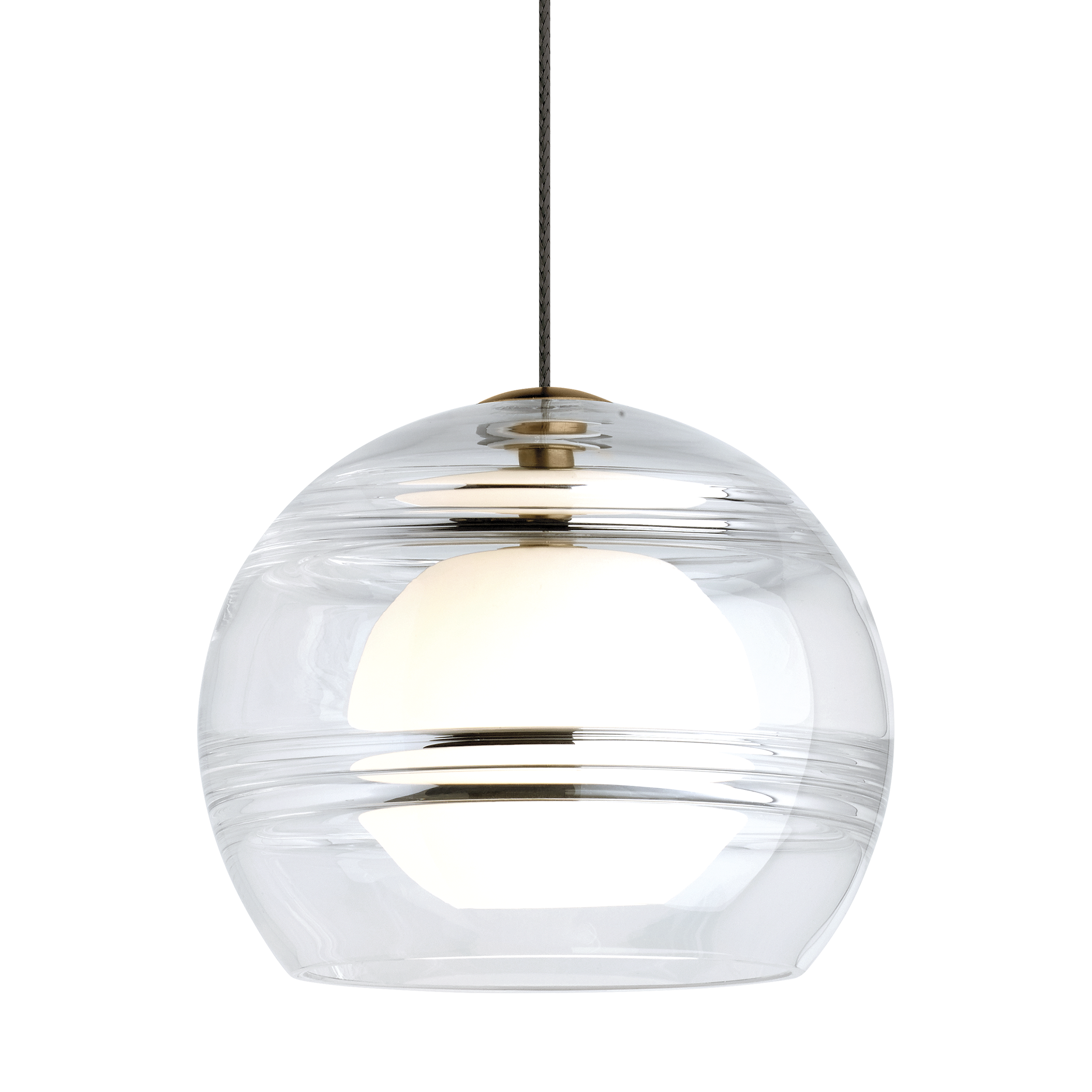 Sedona Pendant in Aged Brass with Clear MonoRail Bulb(s) Included
