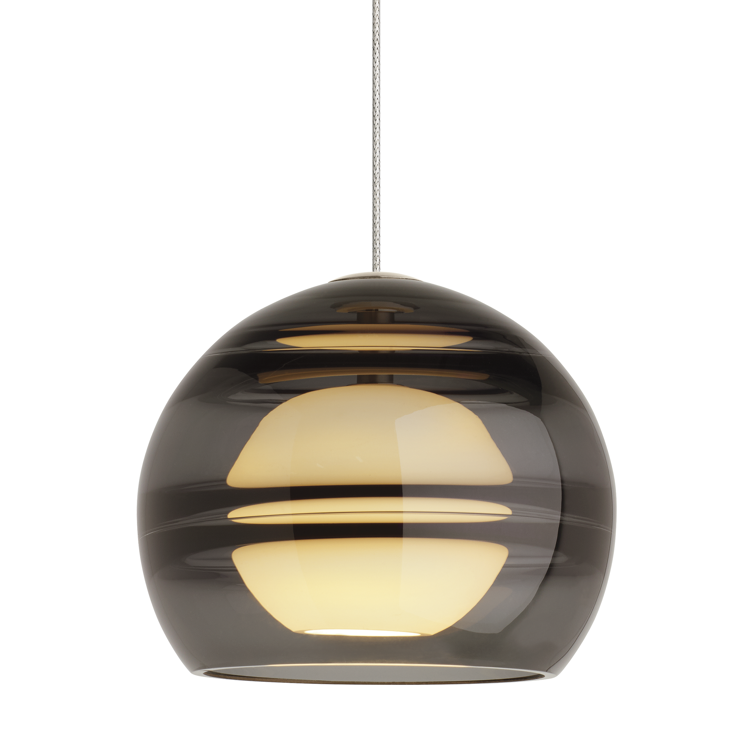 Sedona Pendant in Satin Nickel with Smoke MonoRail Bulb(s) Included