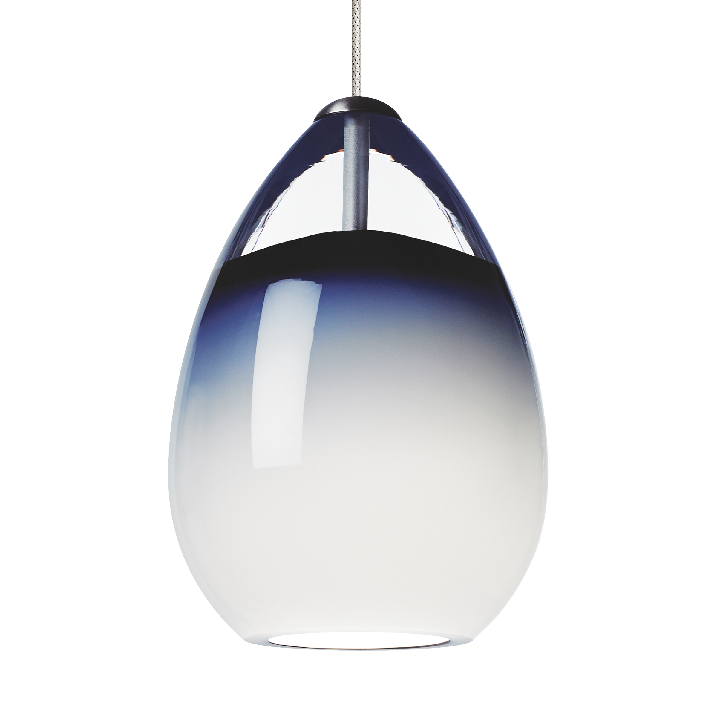Alina Pendant in Chrome with Steel Blue Glass Monopoint Bulb(s) Included