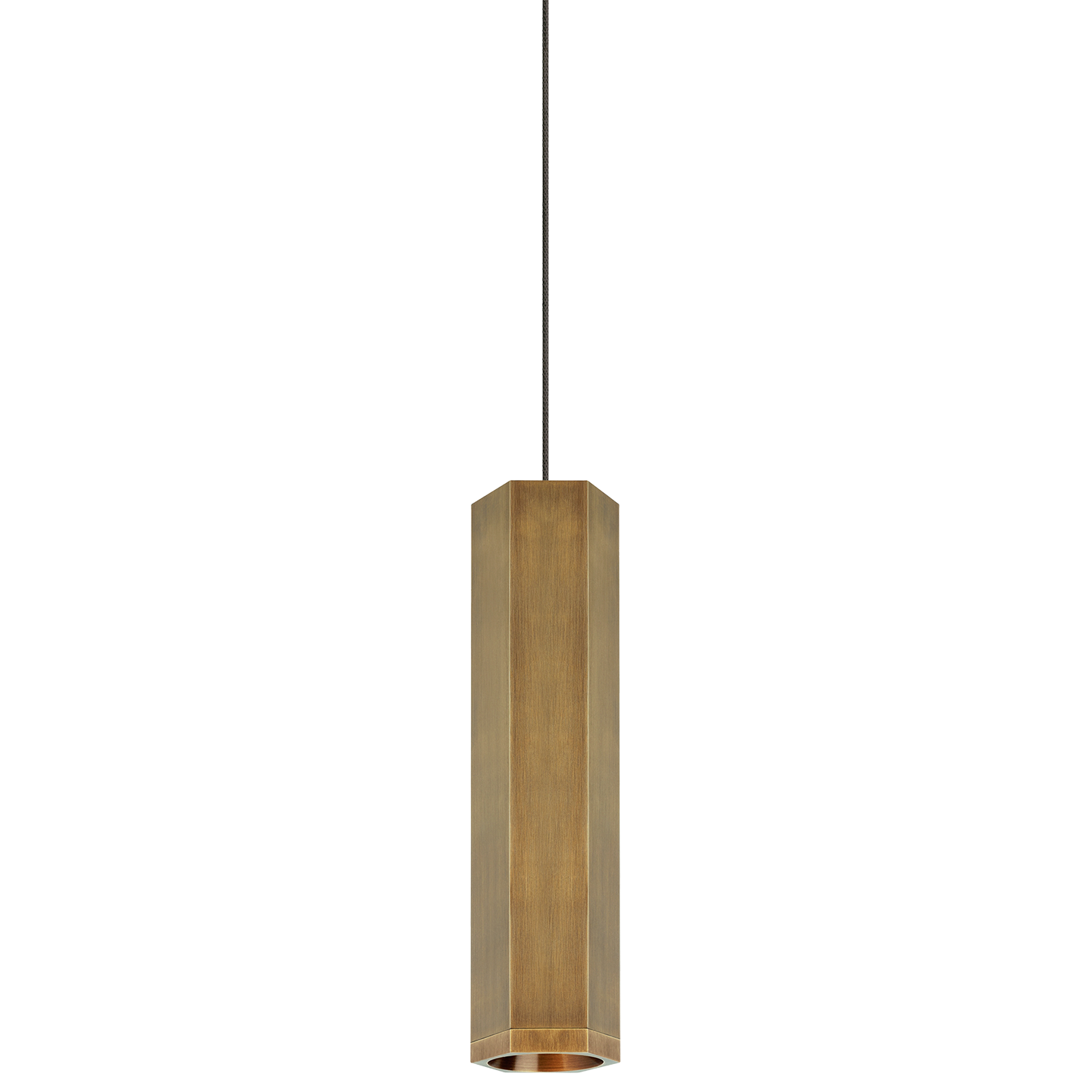 Blok Small Pendant in Matte Black and Satin Nickel with MonoRail Bulb(s) Not Included