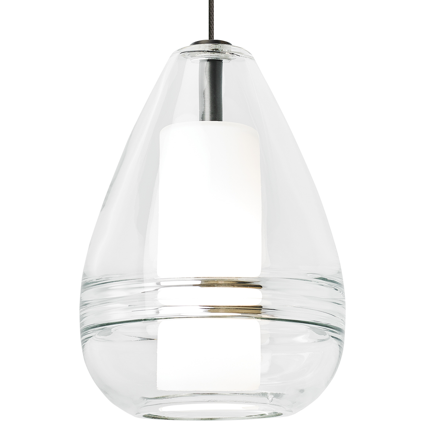 Mini Ella Pendant MonoPoint Clear satin nickel 3000K 90 CRI 12 volt led 90 cri 3000k (t20/t24)