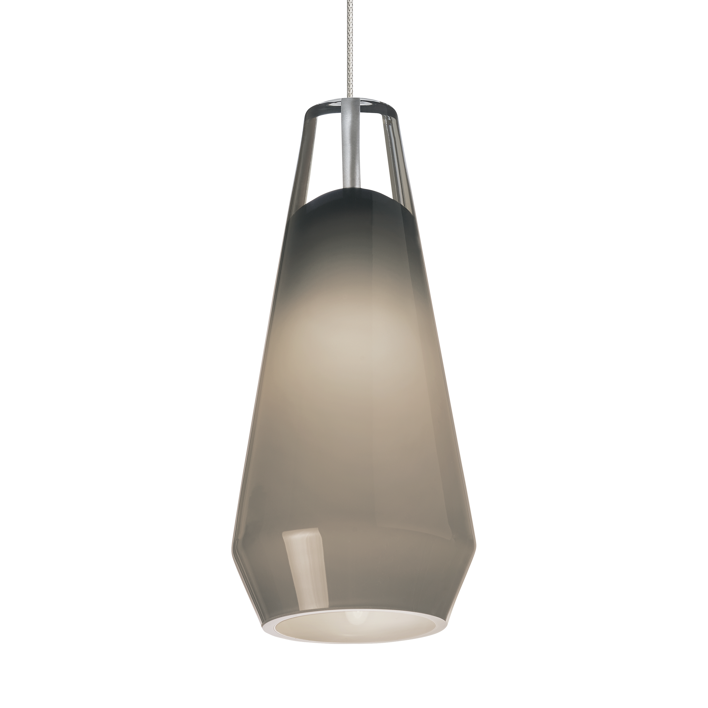 Lustra Pendant in Satin Nickel with Smoke Glass Monopoint Bulb(s) Included