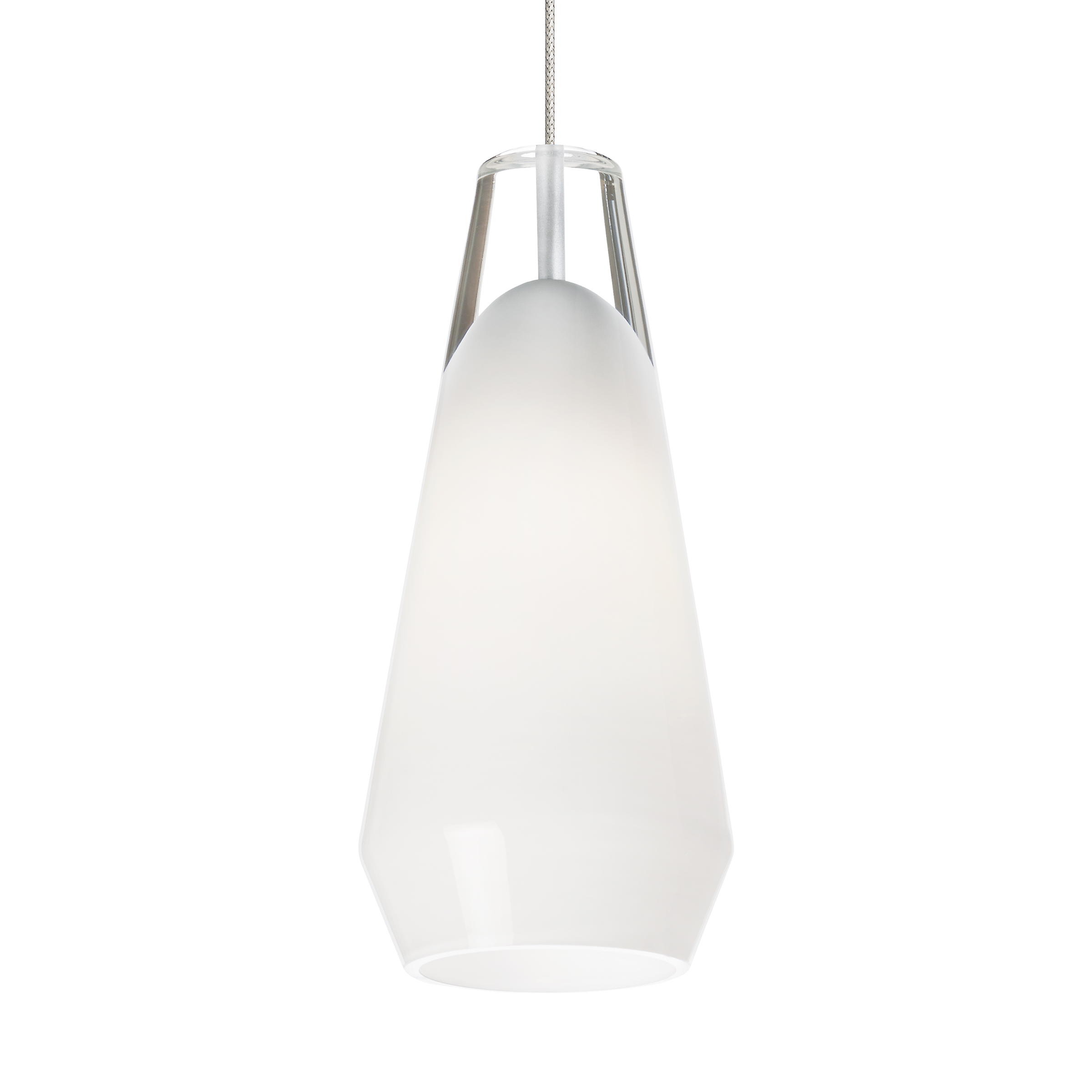 Lustra Pendant in Antique Bronze with White Glass Monopoint Bulb(s) Included