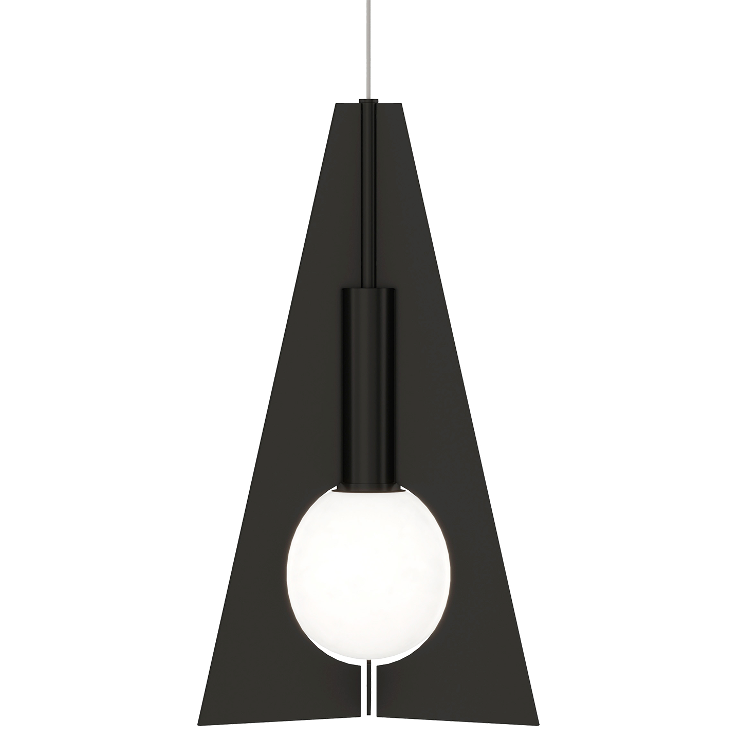 Mini Orbel Pyramid Pendant MonoPoint nightshade black 3000K 90 CRI integrated led 90 cri 3000k 120v