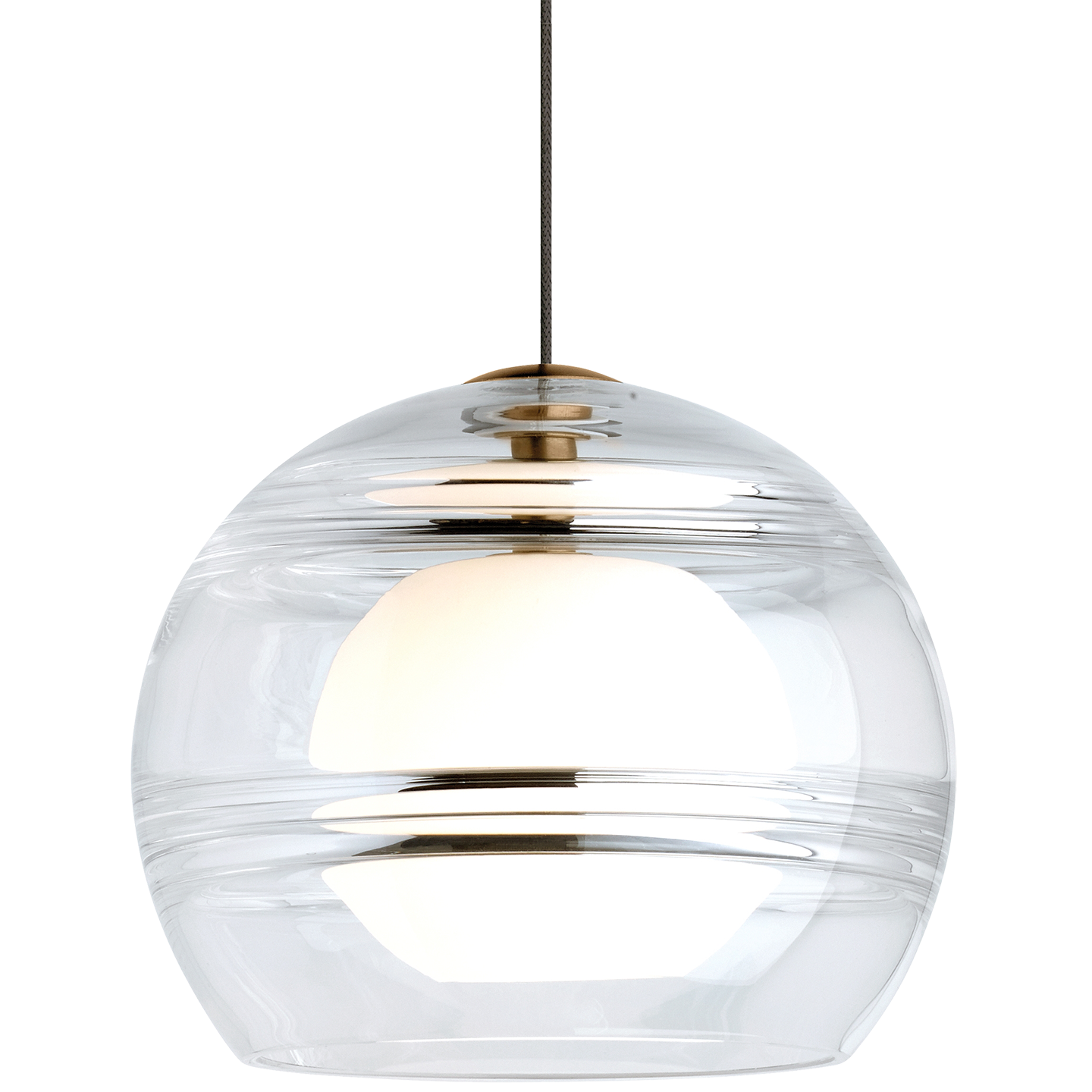 Sedona Pendant in Aged Brass with Clear Monopoint Bulb(s) Included