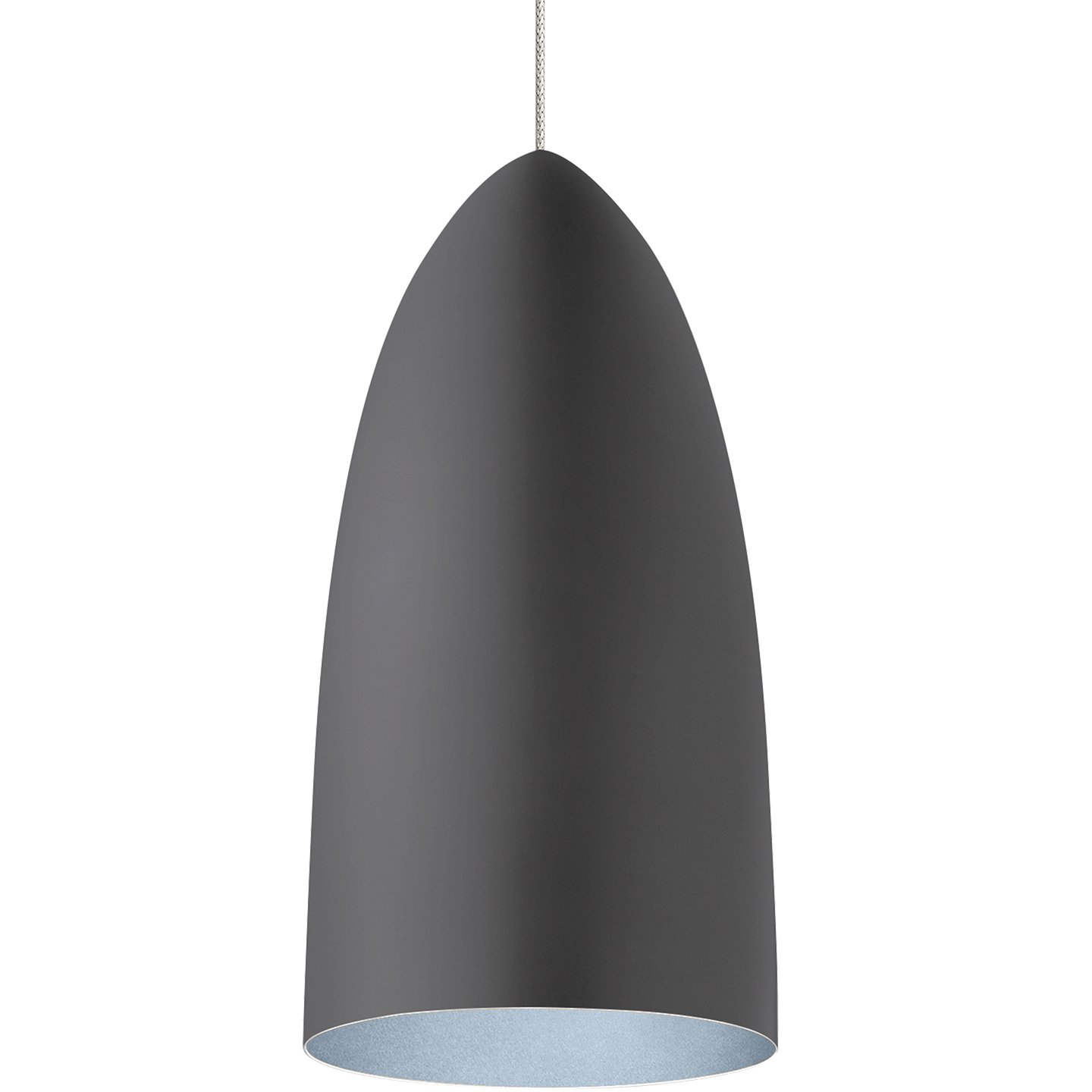 Mini Signal Pendant MonoPoint Rubberized Gray/Blue satin nickel 3000K 90 CRI 12 volt led 95 cri 3000k 