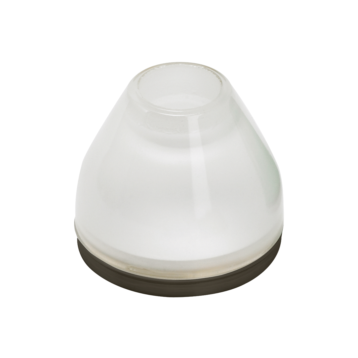 Round Glass Shield Frost antique bronze 