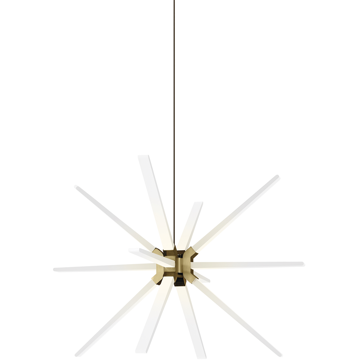 Photon 34 Chandelier aged brass 3000K 90 CRI integrated led 90 cri 3000k 120v