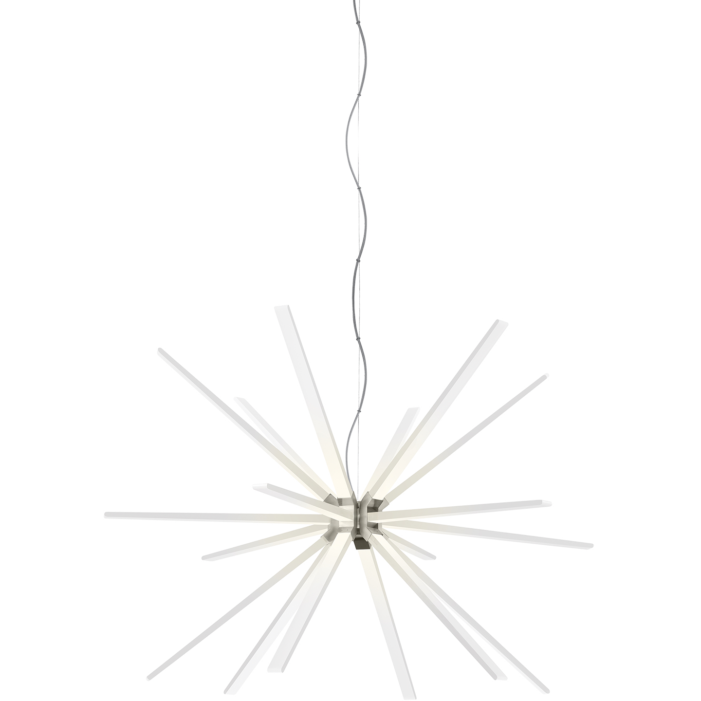 Photon 48 Chandelier satin nickel 3000K 90 CRI integrated led 90 cri 3000k 120v