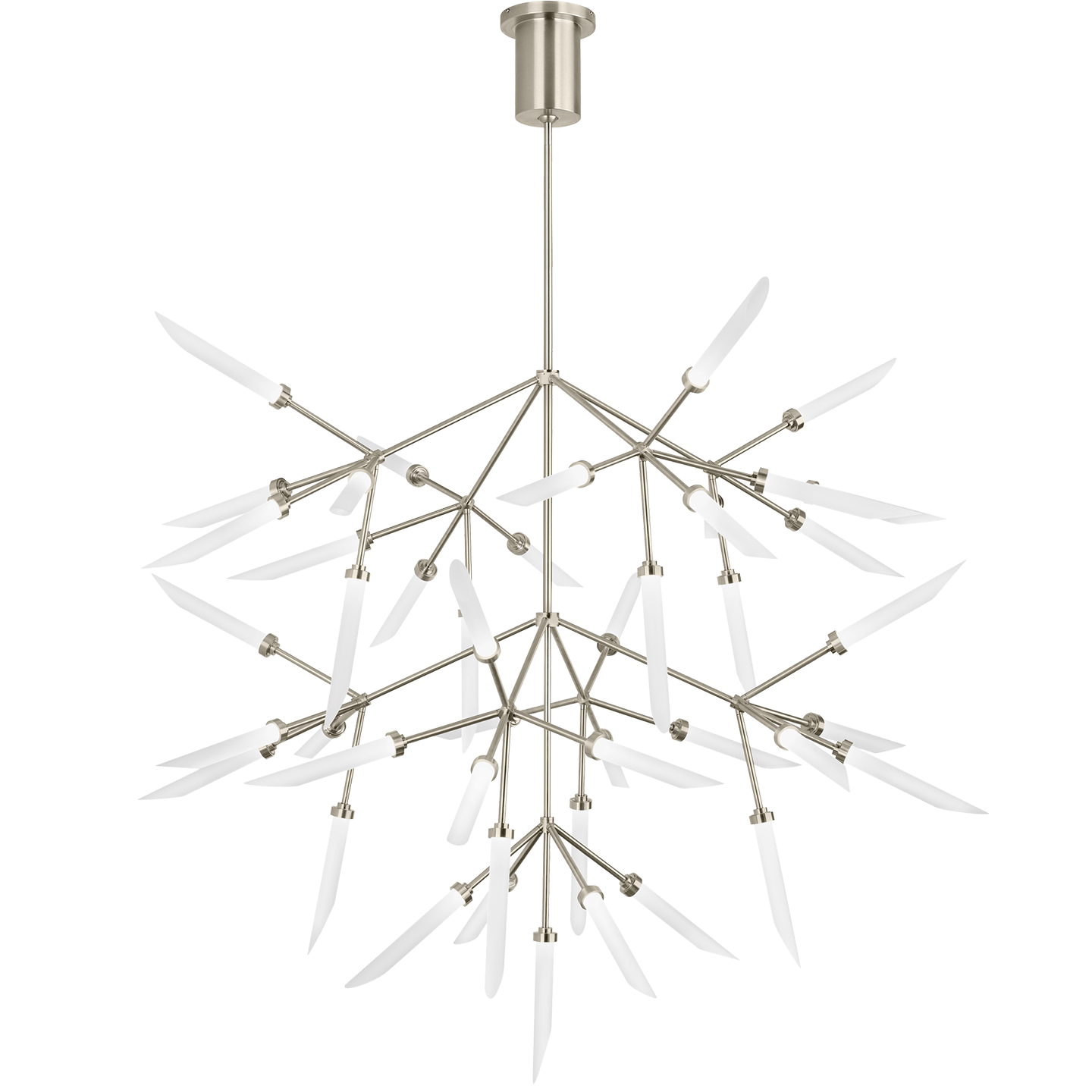 Spur Grande Chandelier Frost Satin Nickel 2700K 90 CRI led 90 cri 2700k 120v