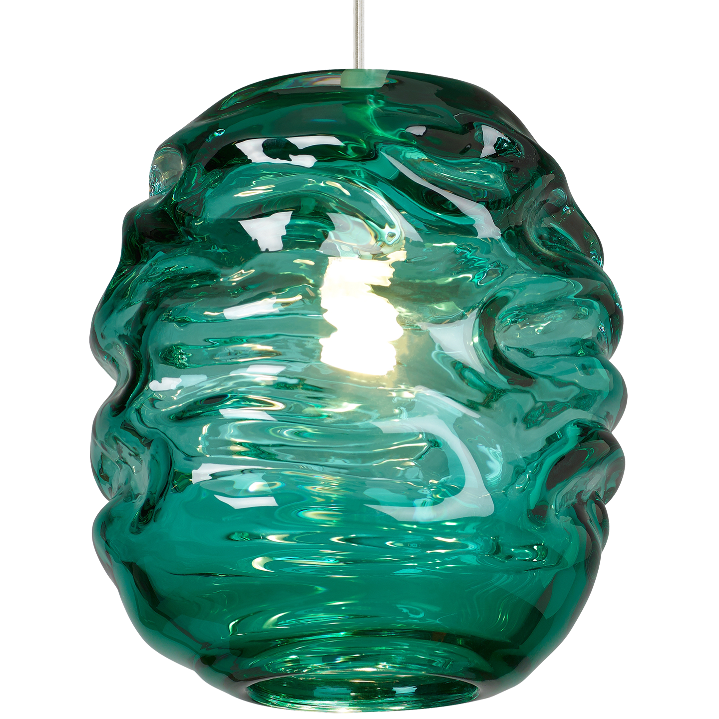 Audra Grande Pendant Surf Green satin nickel 3000K 100 CRI 12 volt halogen (t20)