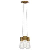Alva Pendant 3-LITE CHANDELIER White aged brass 3000K-2200K 90 CRI led 90 cri warm color dimming 3000-2200k 120v (t24) 