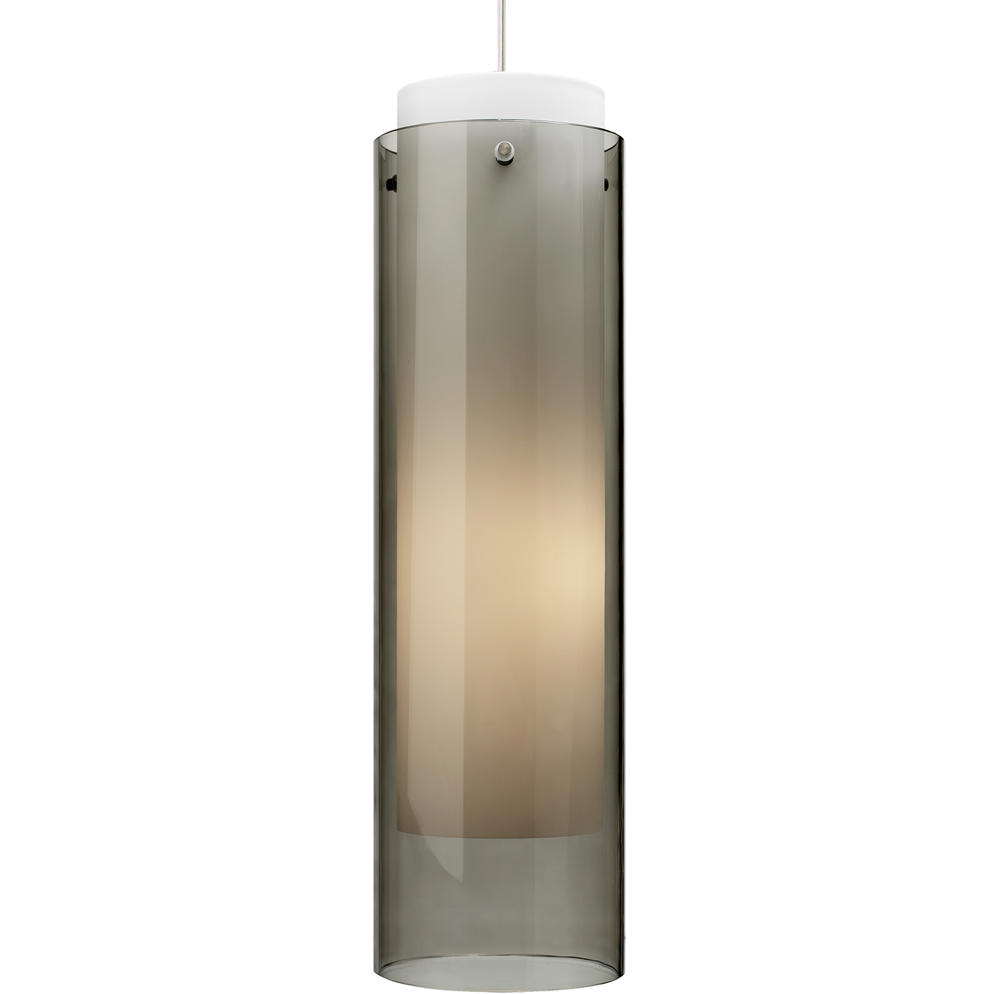 Echo Grande Pendant in Satin Nickel with Transparent Smoke Glass Bulb(s) Included