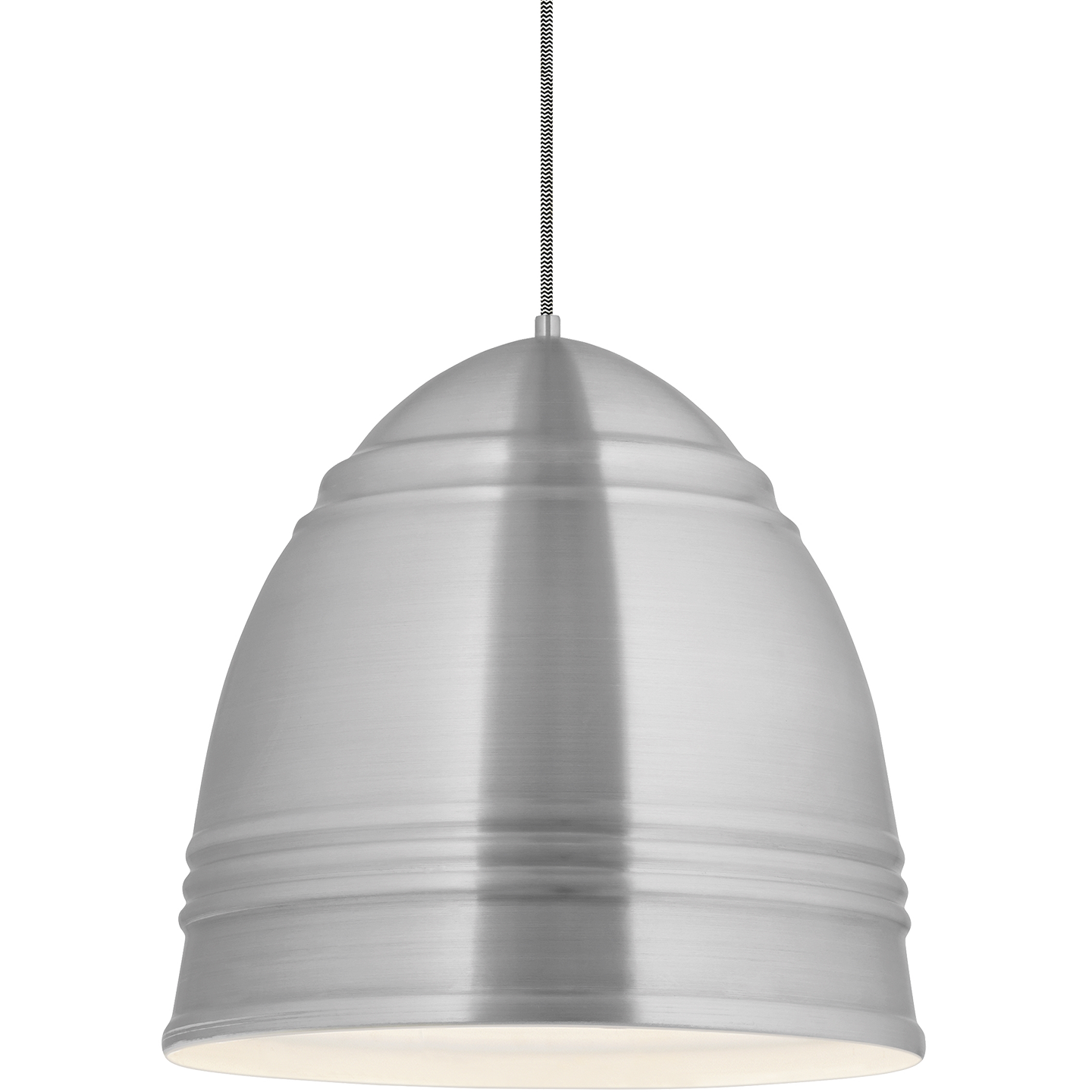 Loft Grande Pendant Brushed Aluminum w/ White Interior no lamp