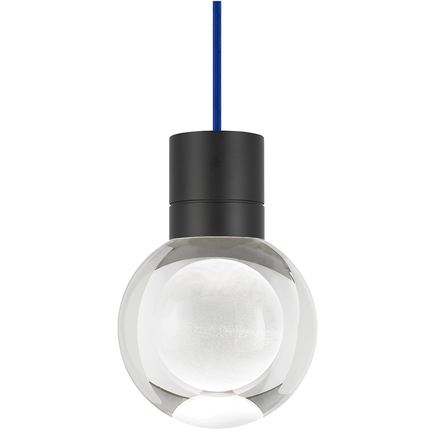 Mina Pendant 1-Light Clear Black Blue Cord LED 90 CRI 2200k 120V
