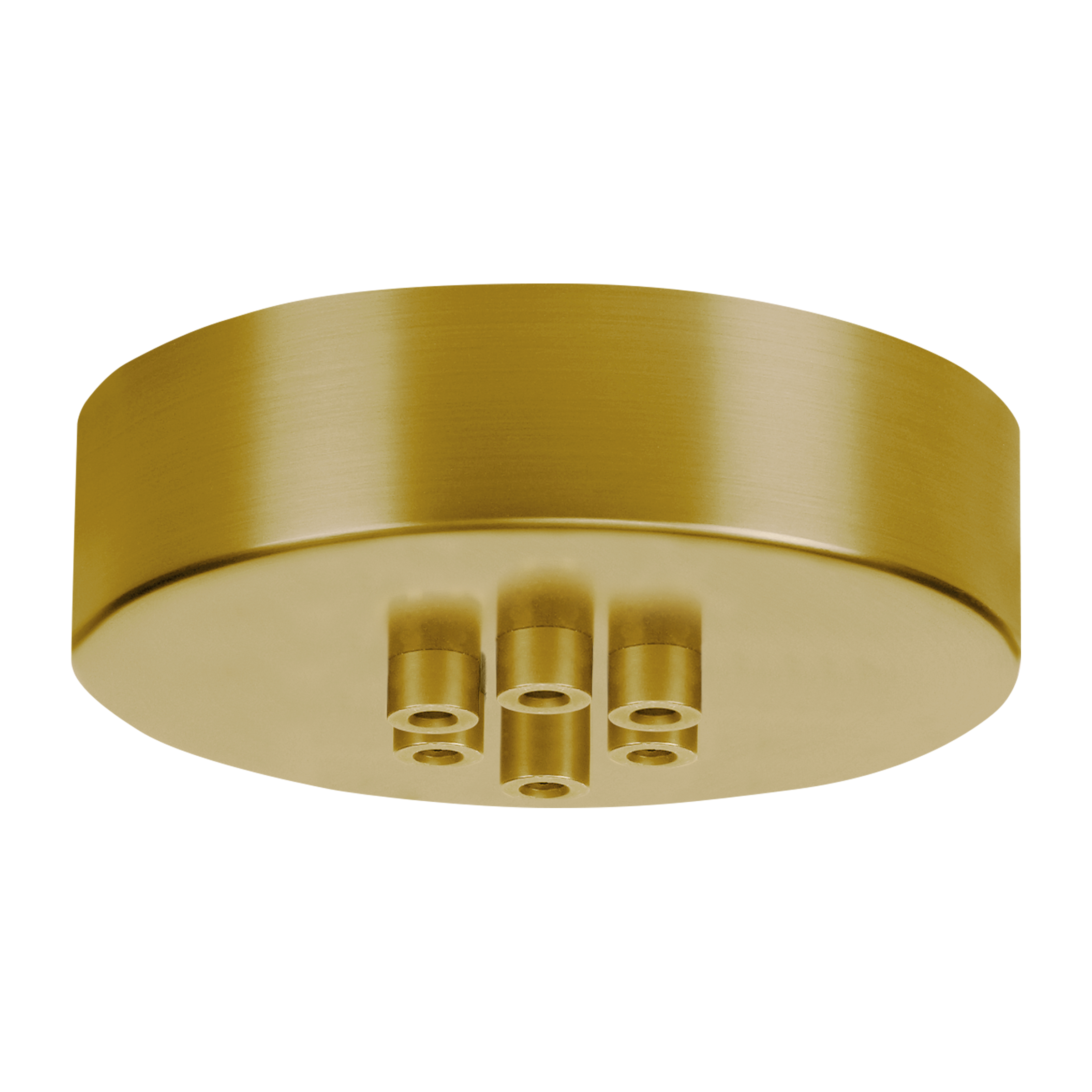 Line-Voltage Mini Canopy 7 Port Round natural brass 