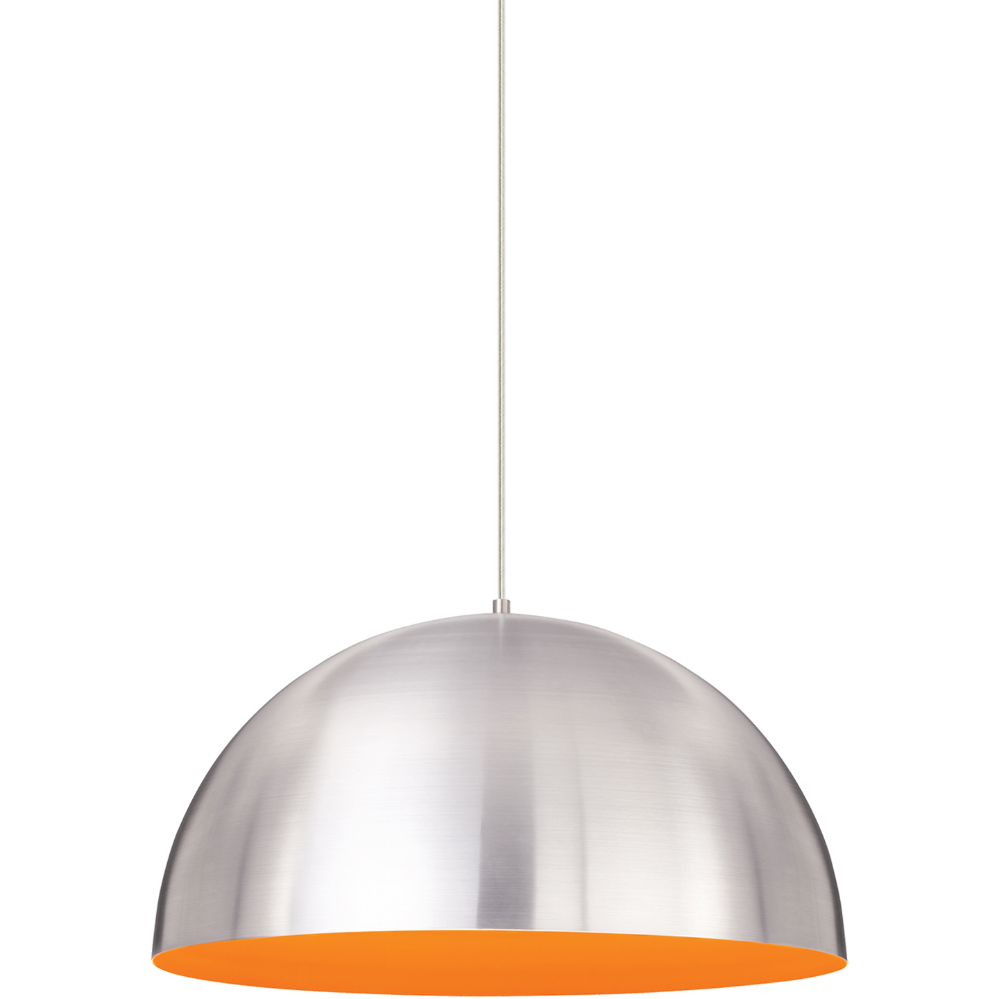 Powell Street Pendant Satin Nickel/Sunrise Orange satin nickel no lamp