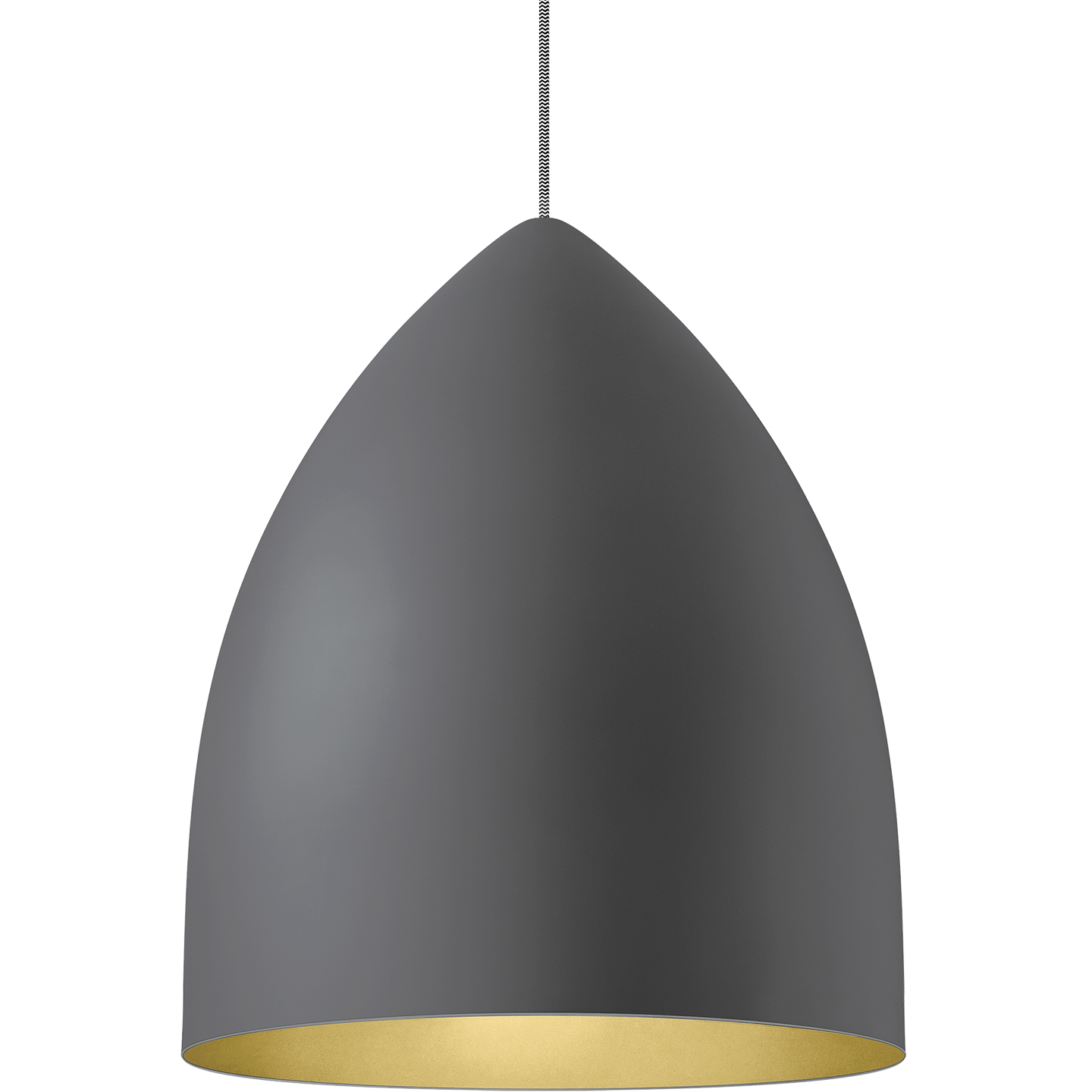 Signal Grande Pendant Rubberized Gray/Gold 2700K 90 CRI a19 led 90 cri 2700k 120v