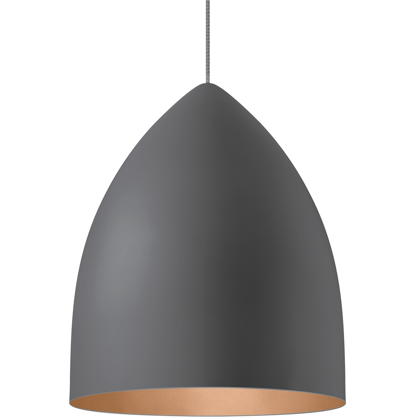 Signal Grande Pendant Rubberized Gray/Copper A19 LED 2700K 90 CRI 120V