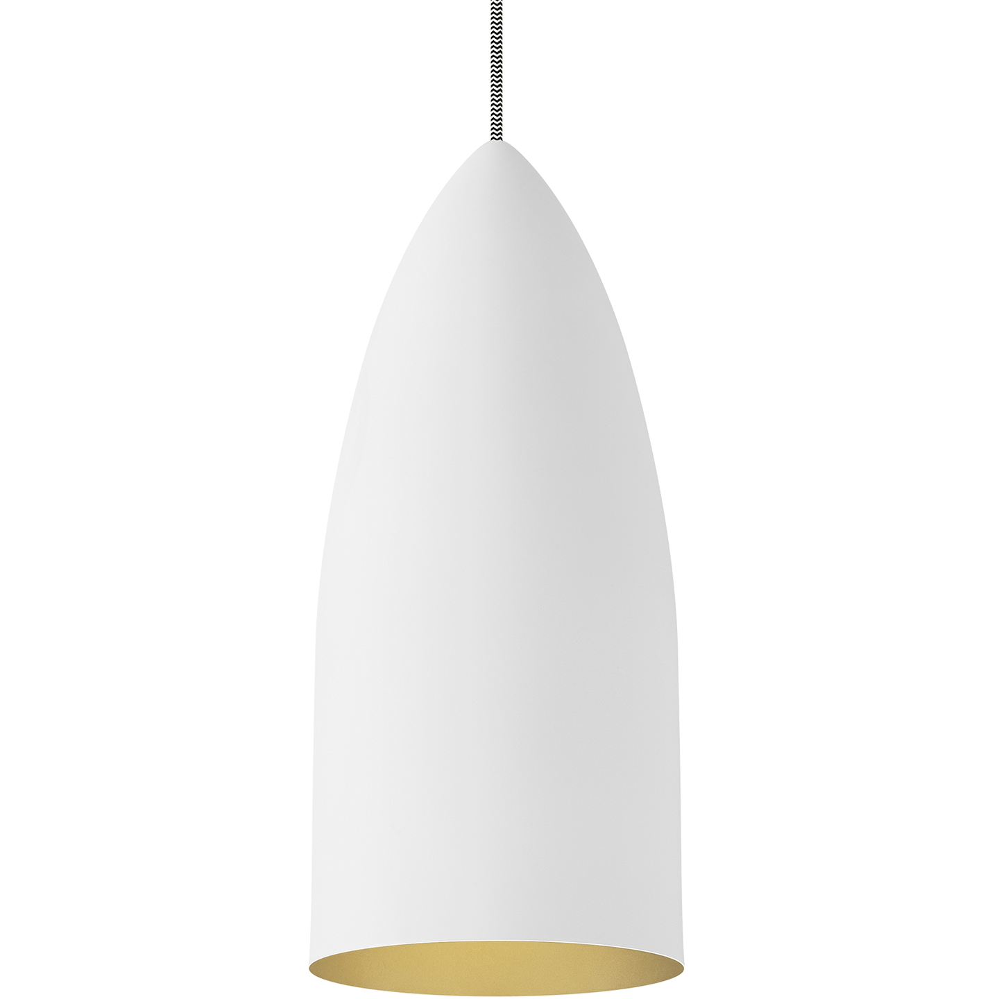 Signal Pendant in Rubberized White and Gold Bulb(s) Included