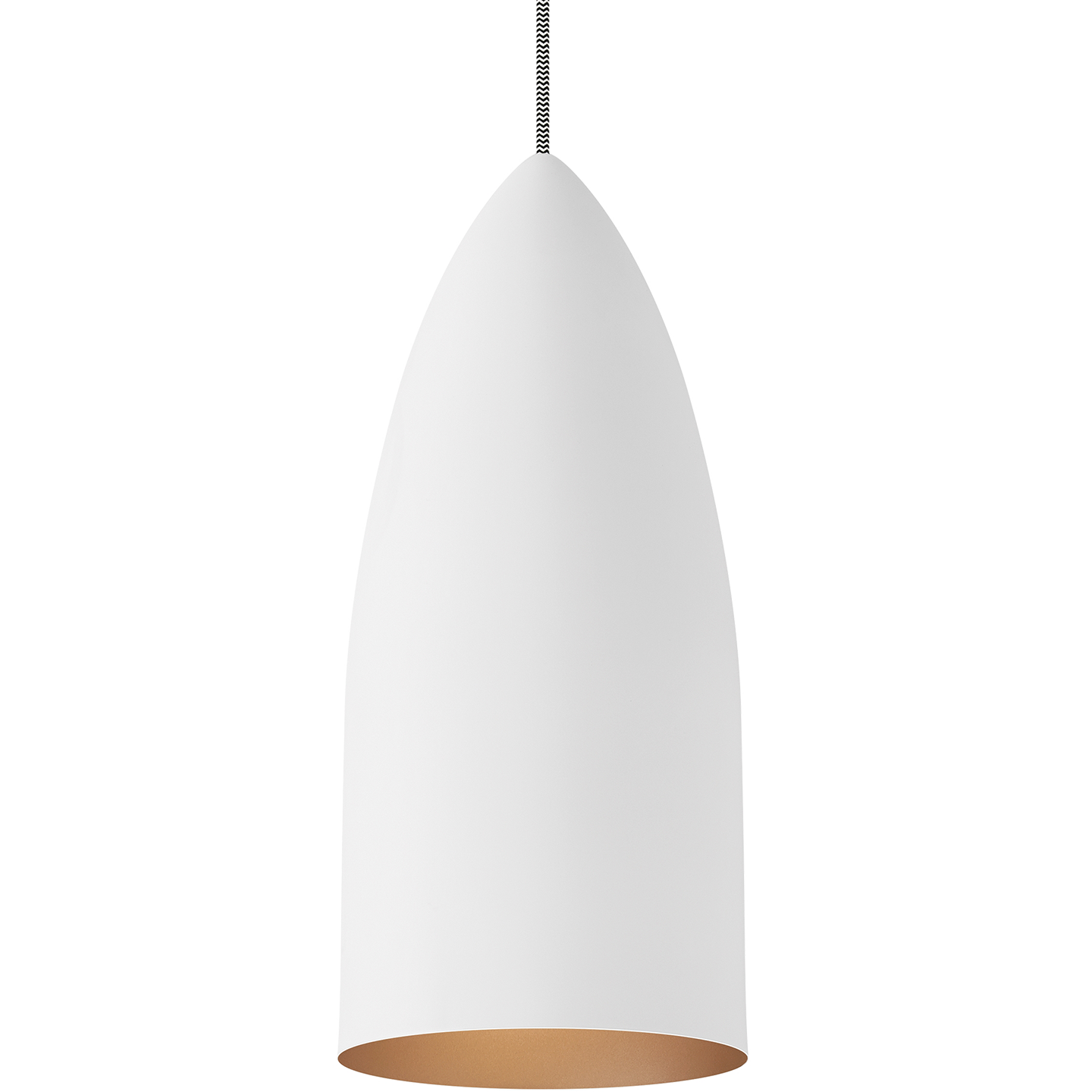 Signal Pendant in Rubberized White and Copper Bulb(s) Not Included