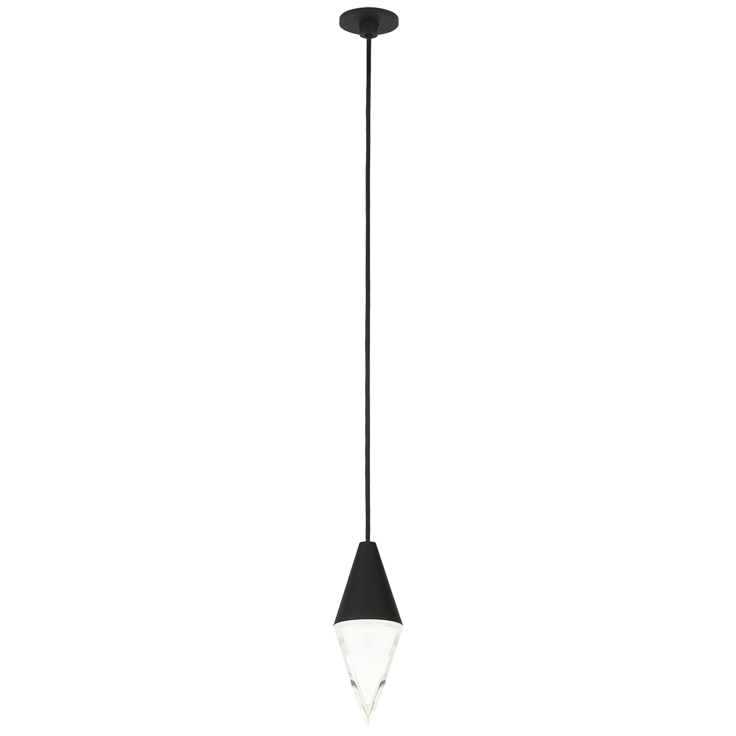 Turret Port Alone Pendant 1 Light Port Alone Nightshade Black 3000K 90 CRI integrated led 90 cri 3000k 120v-277v unv