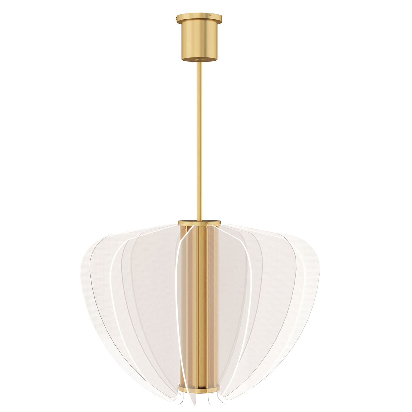 Nyra 28 Chandelier 28" Diameter plated brass 3000K 90 CRI