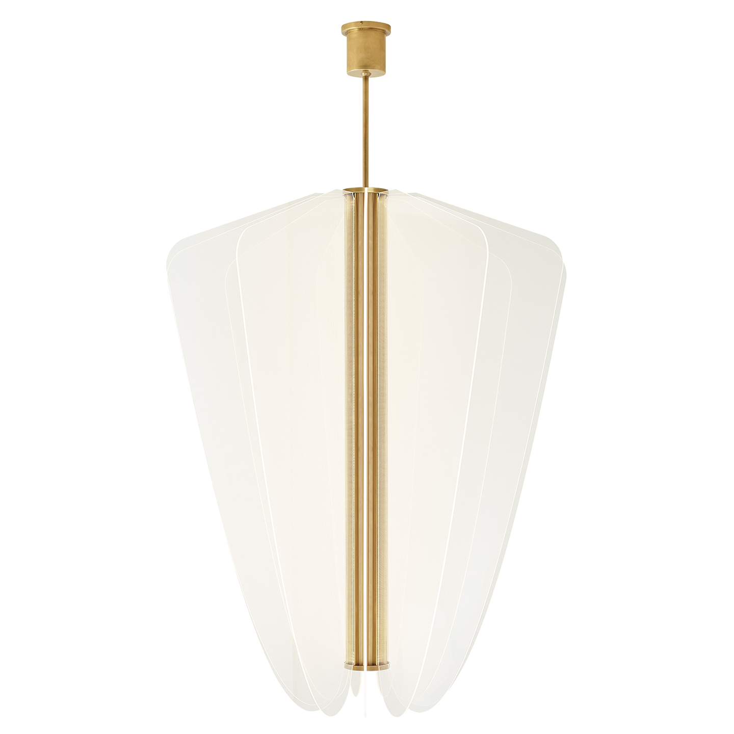 Nyra 42 Chandelier 42" Diameter plated brass 3000K 90 CRI