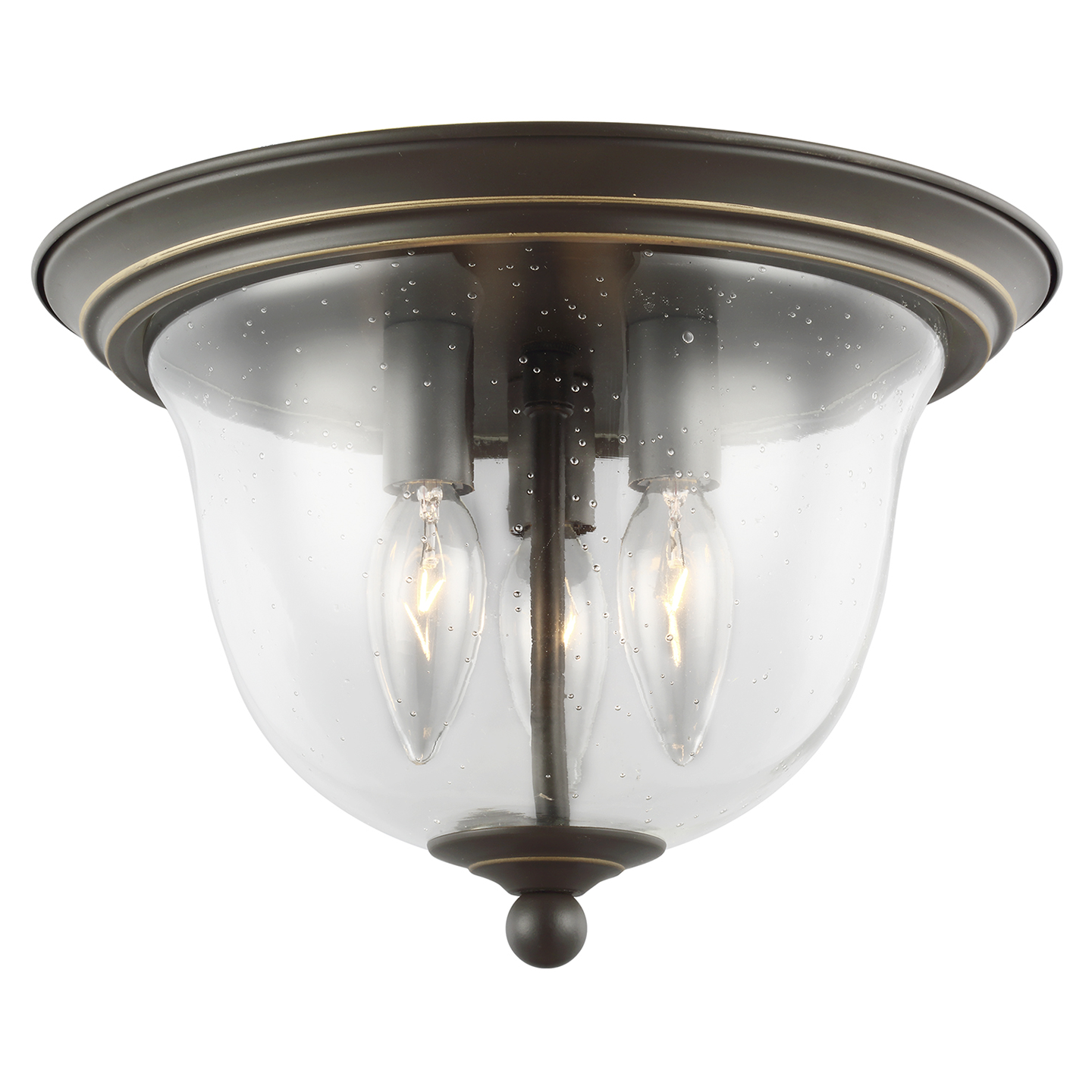 Belton Three Light Flush Mount Heirloom Bronze