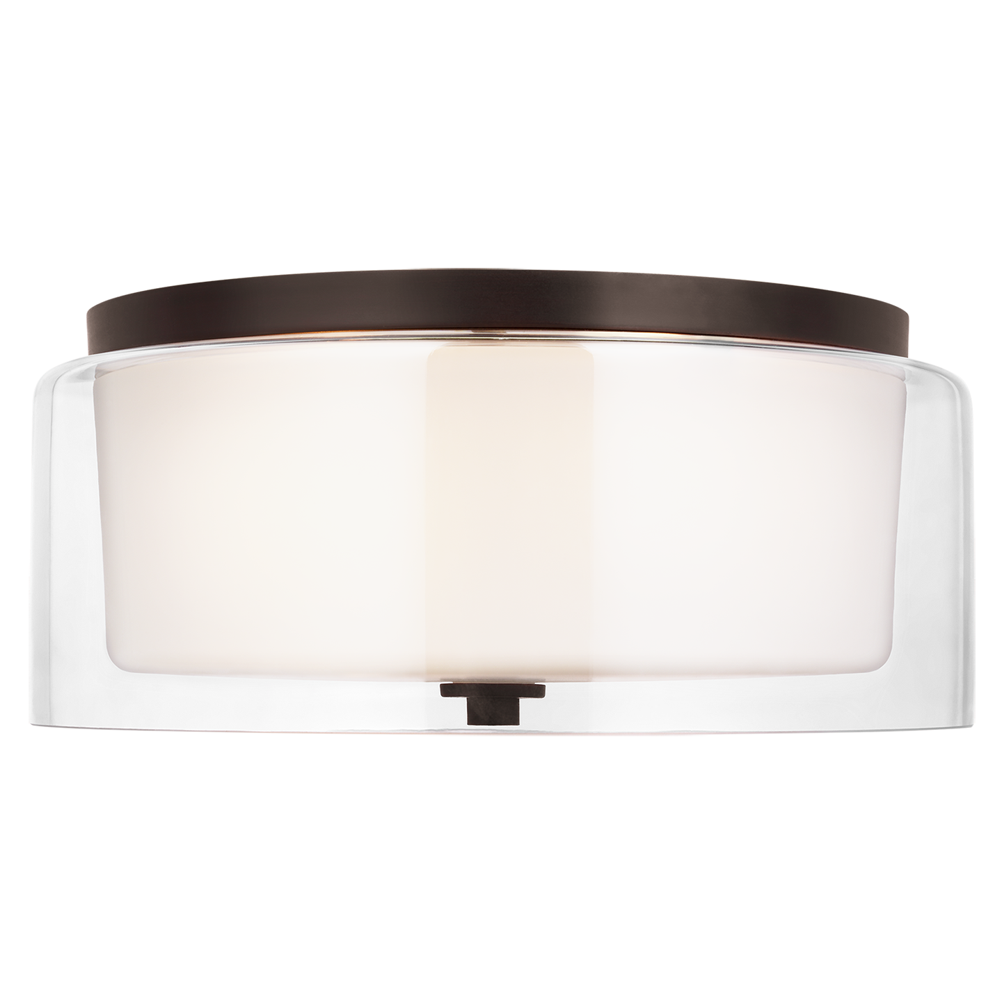 Elmwood Park Two Light Flush Mount Bronze