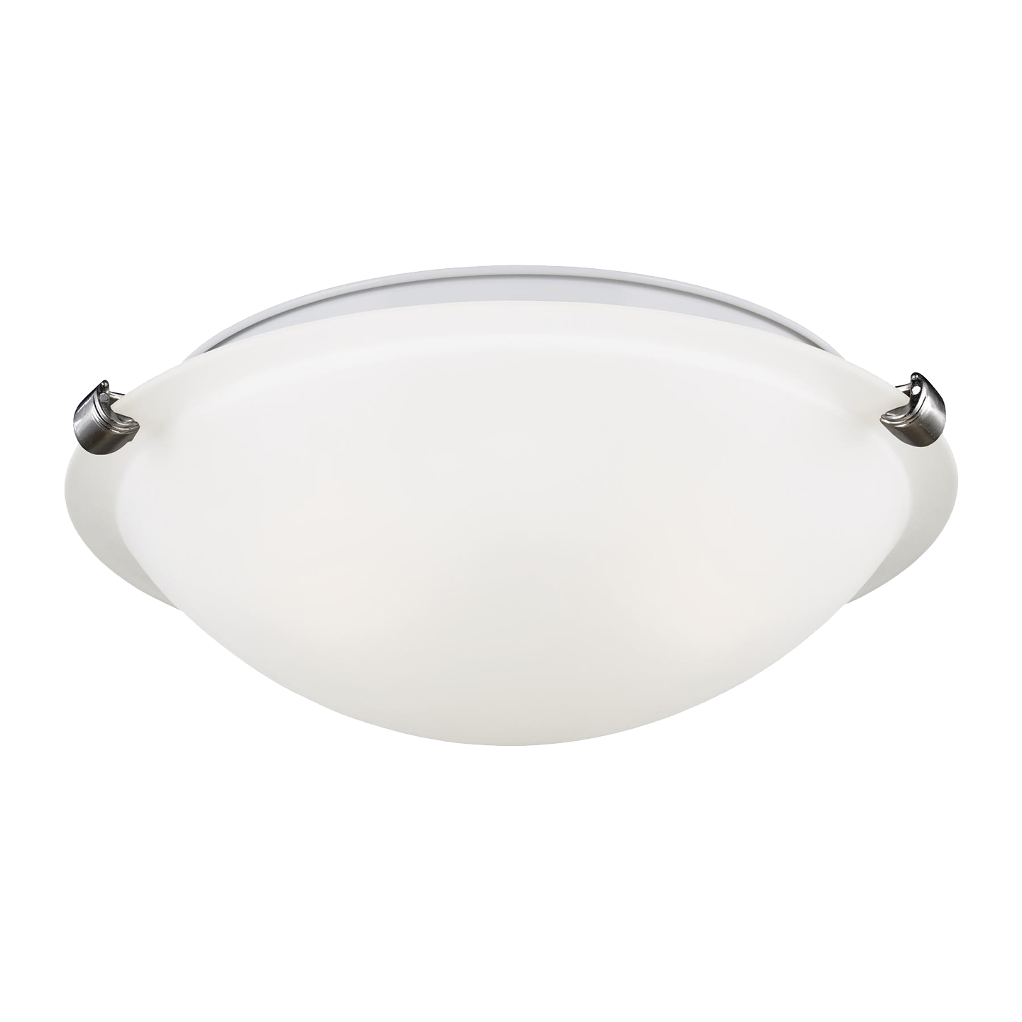 Two Light Flush Mount Brushed Nickel Bulbs Inc