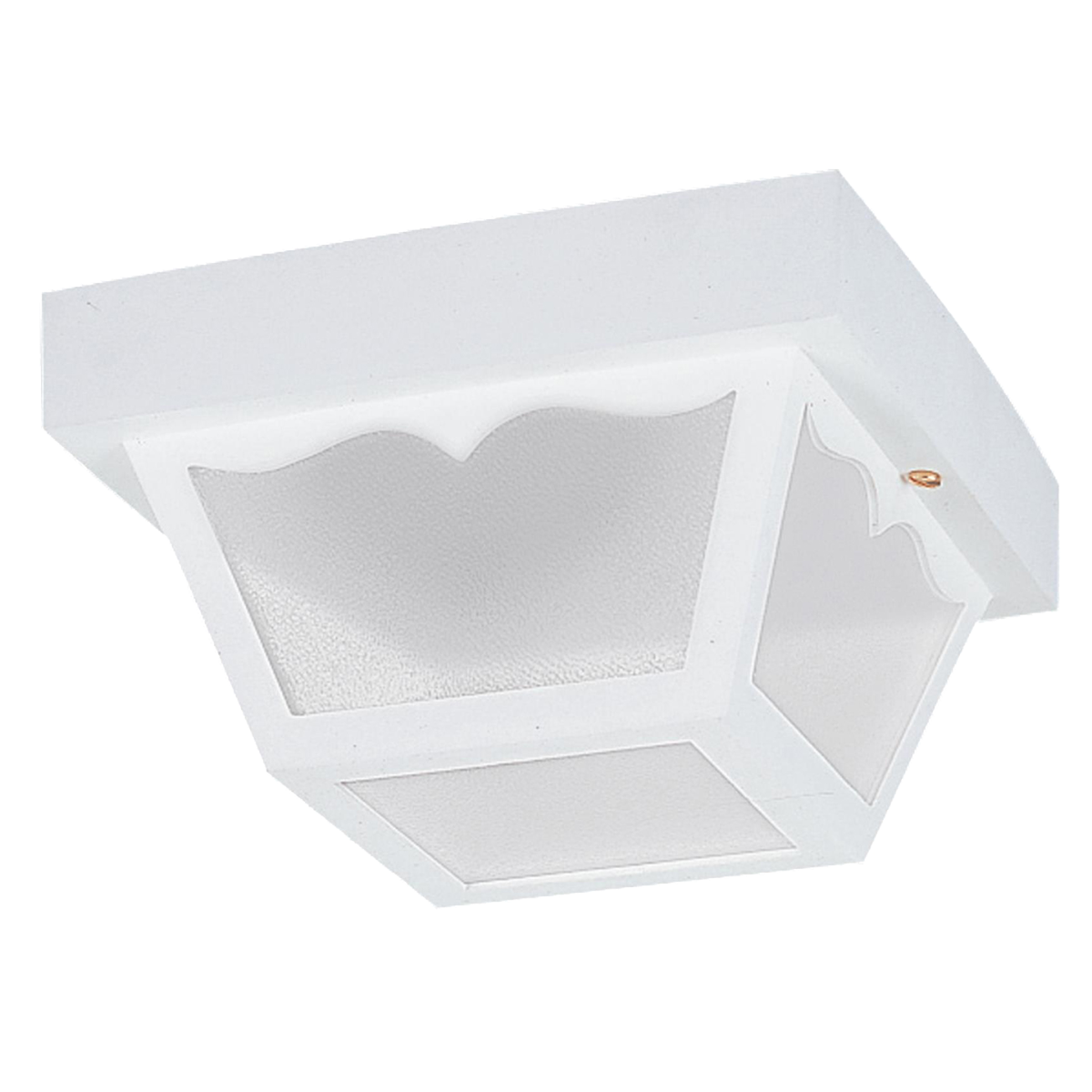 One Light Flush Mount White