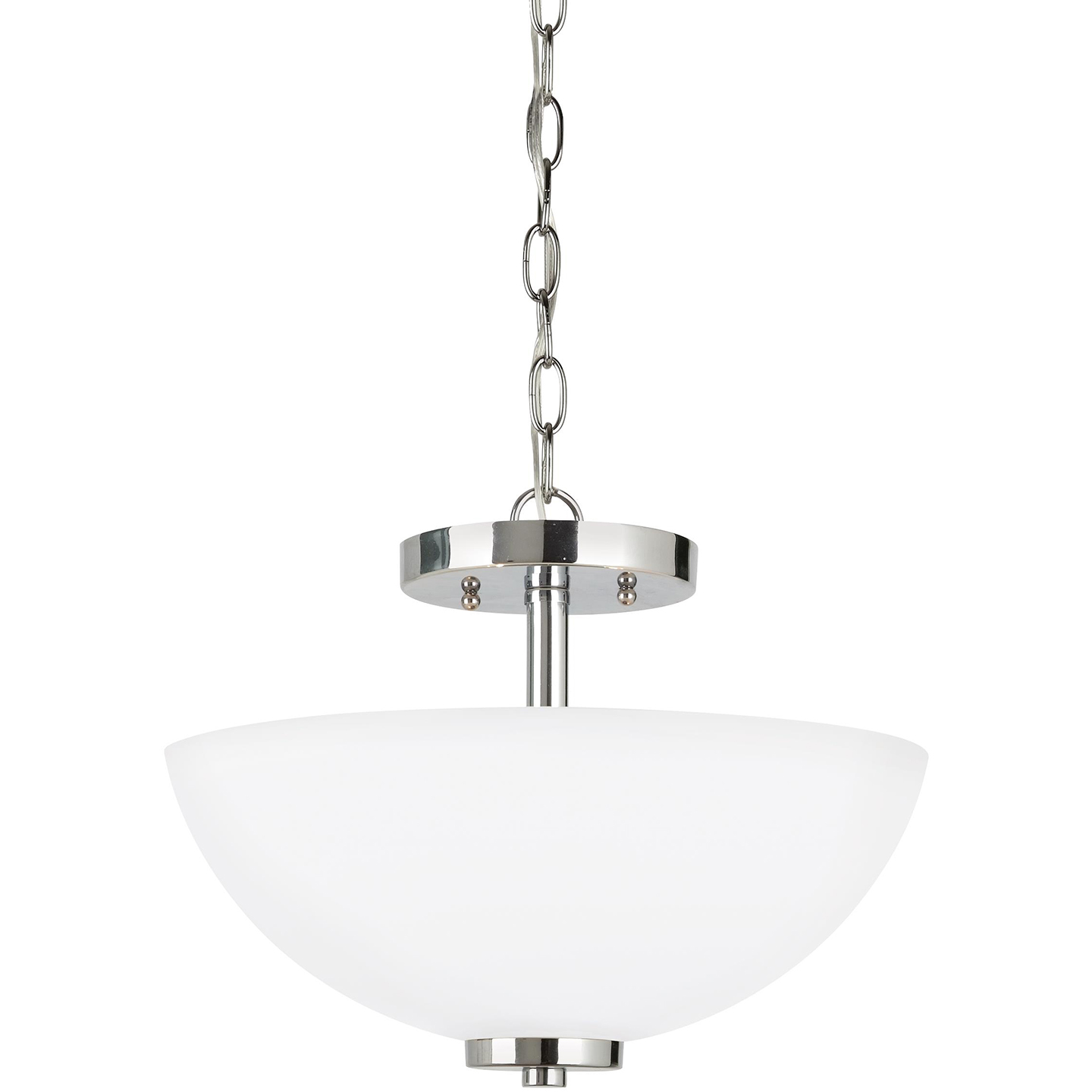Oslo Two Light Semi-Flush Convertible Pendant Chrome Bulbs Inc