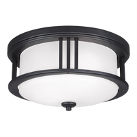 Crowell Two Light Outdoor Flush Mount Black