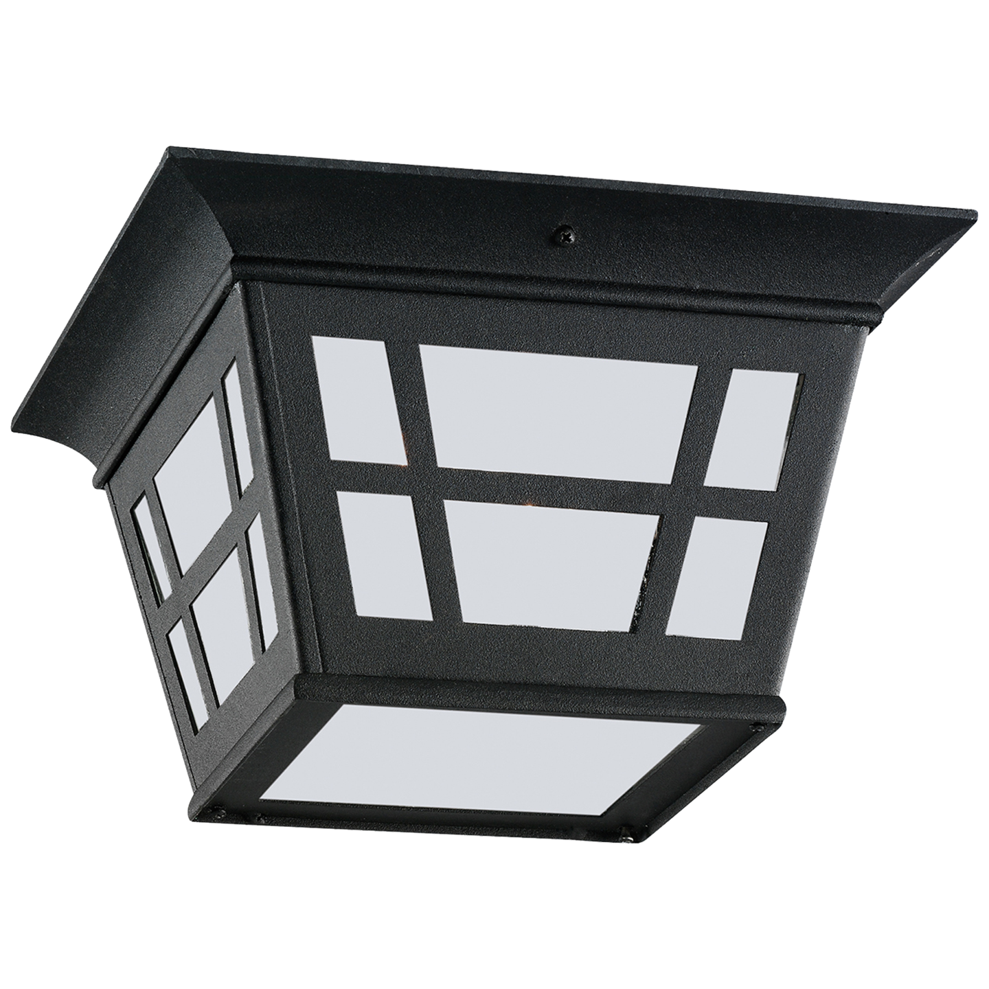 Herrington Two Light Outdoor Flush Mount Black Bulbs Inc