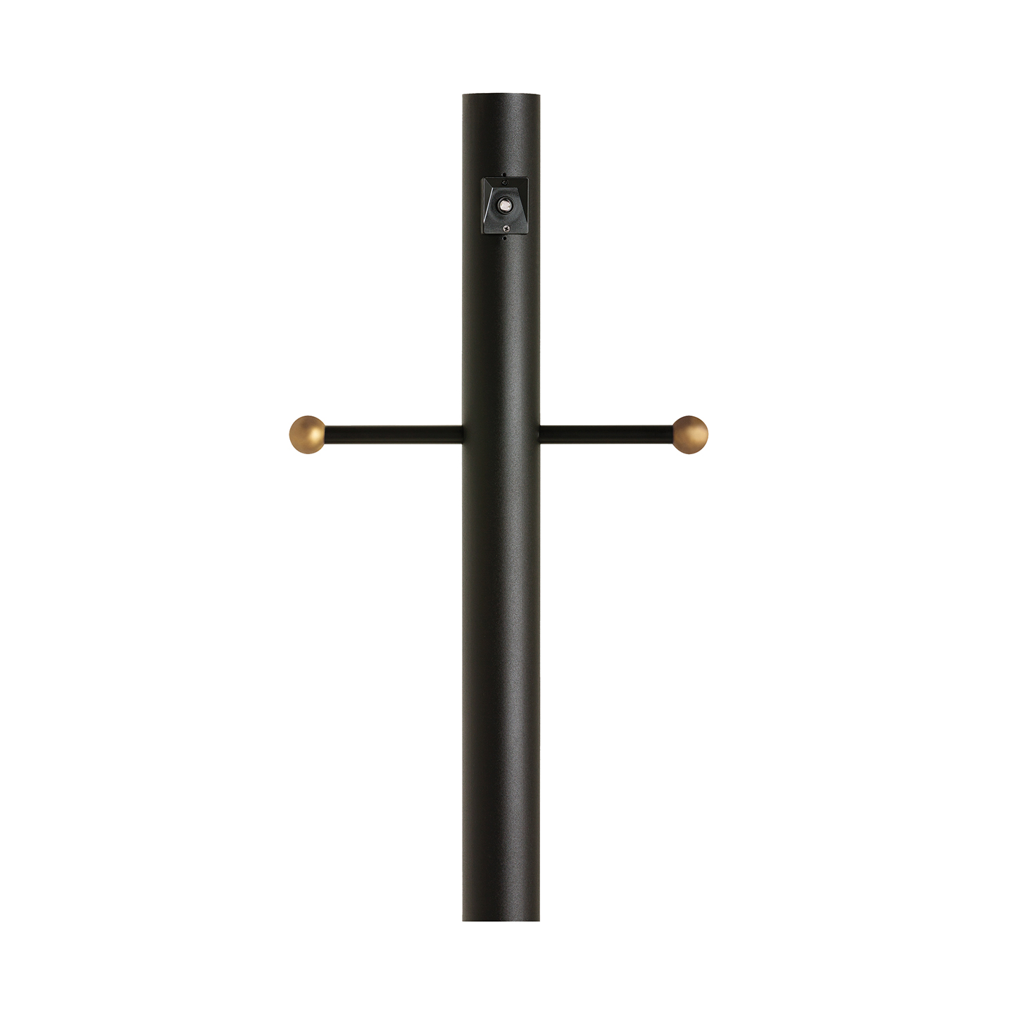 Aluminum Post with Ladder Rest and Photo Cell Black