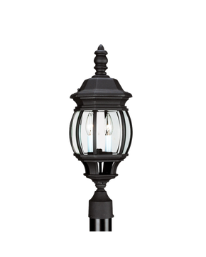 Wynfield Two Light Outdoor Post Lantern Black