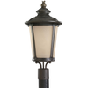 Cape May  One Light Outdoor Post Lantern Burled Iron