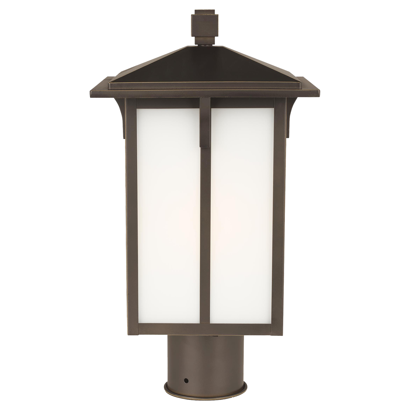 Tomek One Light Outdoor Post Lantern Antique Bronze Bulbs Inc