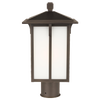 Tomek One Light Outdoor Post Lantern Antique Bronze Bulbs Inc