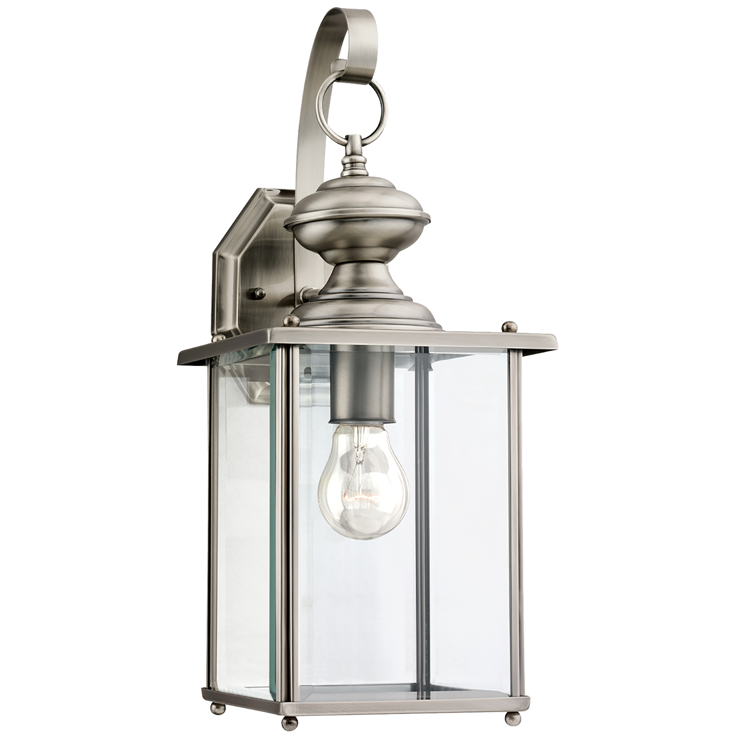 Jamestowne One Light Outdoor Wall Lantern Antique Brushed Nickel