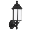 Sevier Small One Light Uplight Outdoor Wall Lantern Black Bulbs Inc