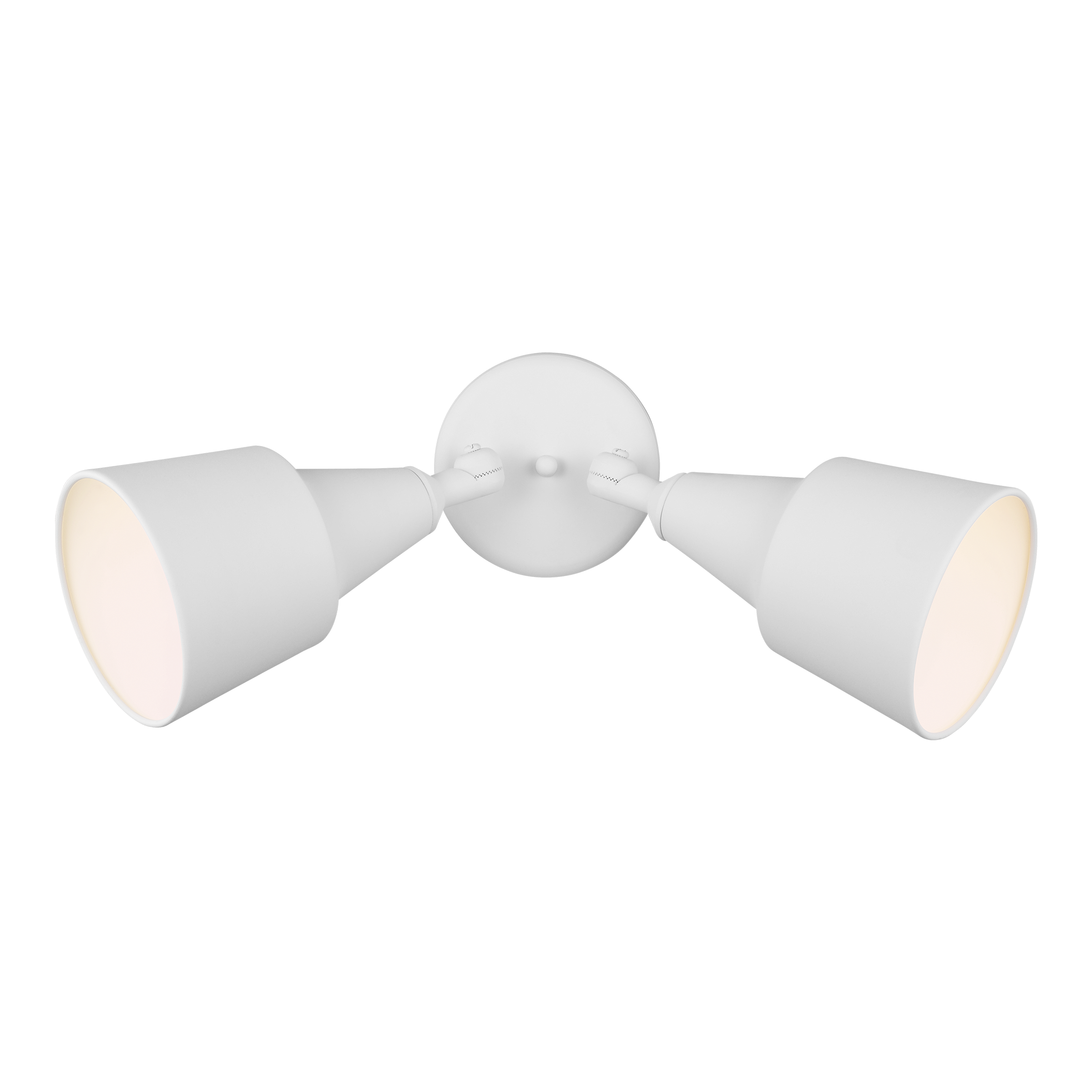 Two Light Adjustable Swivel Flood Light White
