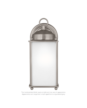New Castle Large One Light Outdoor Wall Lantern Antique Brushed Nickel